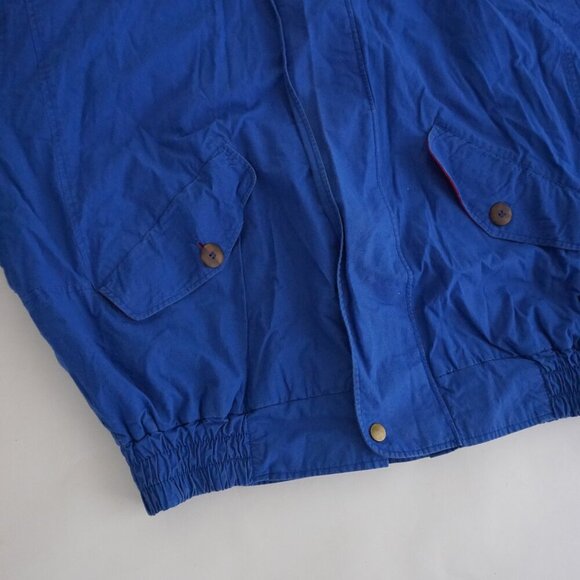Vintage Club International Blue Red Cotton Lined Zip Up Nautical Jacket Medium - Picture 6 of 11